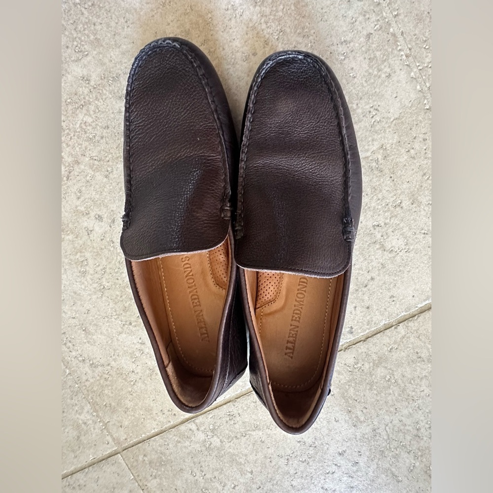 Allen Edmonds Dark Brown Leather Slip-On Loafers